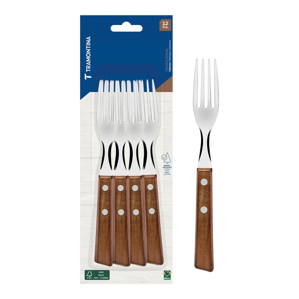 JUEGO  TENEDOR MESA 12PZAS TRADICION TRAMONTINA T222021 2