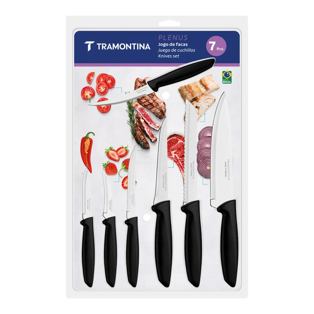 JUEGO  DE CUCHILLOS 7PZAS PLENUS TRAMONTINA T23498V 5