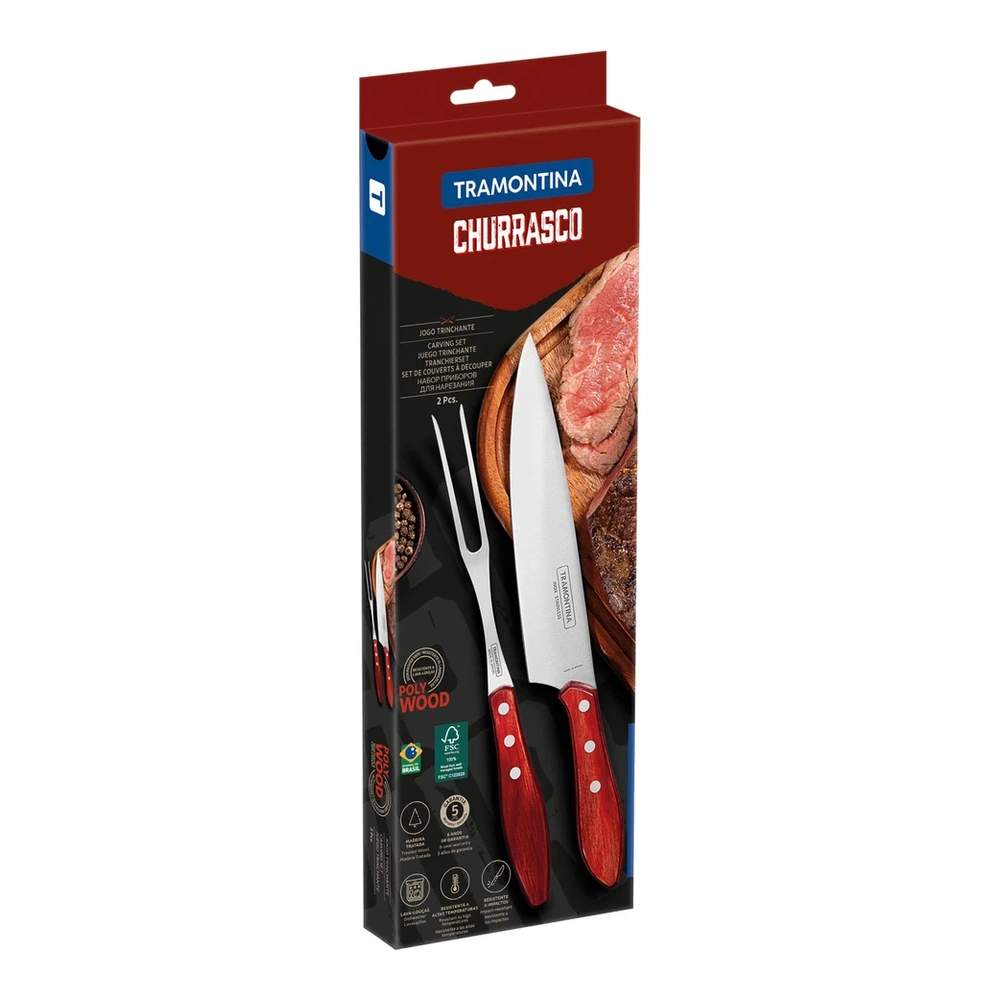 JUEGO  PARA ASADO 2 PZAS POLYOOD TRAMONTINA T211982 5