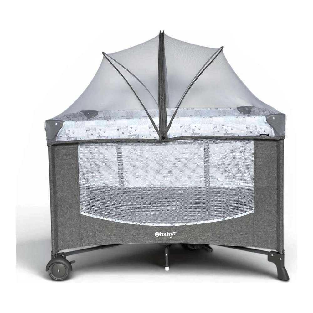 CUNA CORRAL NALA EBABY GRIS/AZUL 751-2-GR-AZ