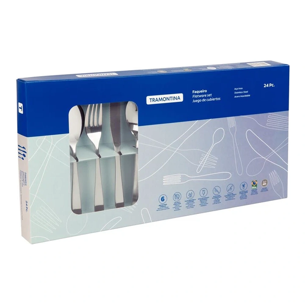 JUEGO DE CUBIERTOS 24PZAS  COSMOS TRAMONTINA T66950J 5