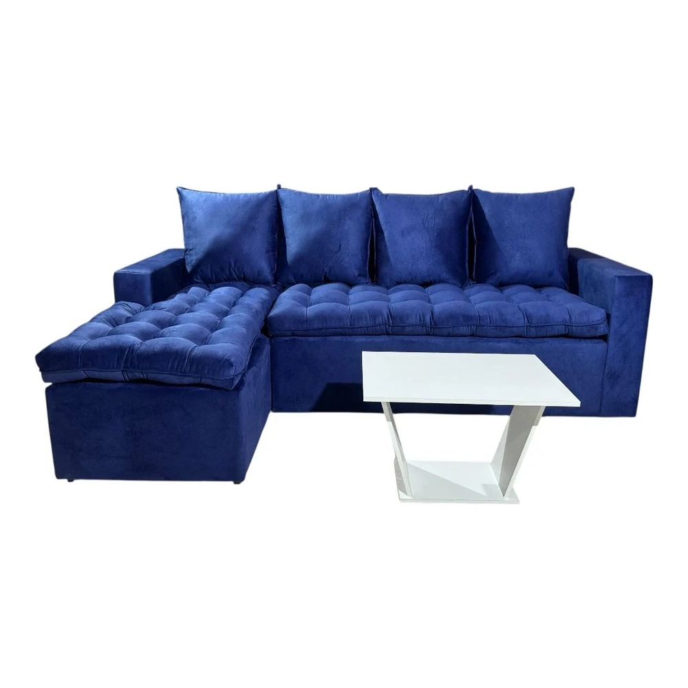 Sofá Unanime Atyra 3L + Chaise Azul