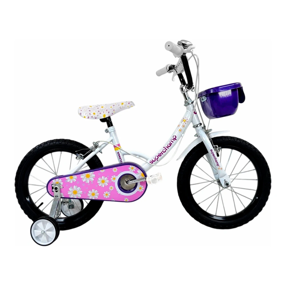 BICICLETA SUPERCHAMP FLOWER ARO 12 BLANCO