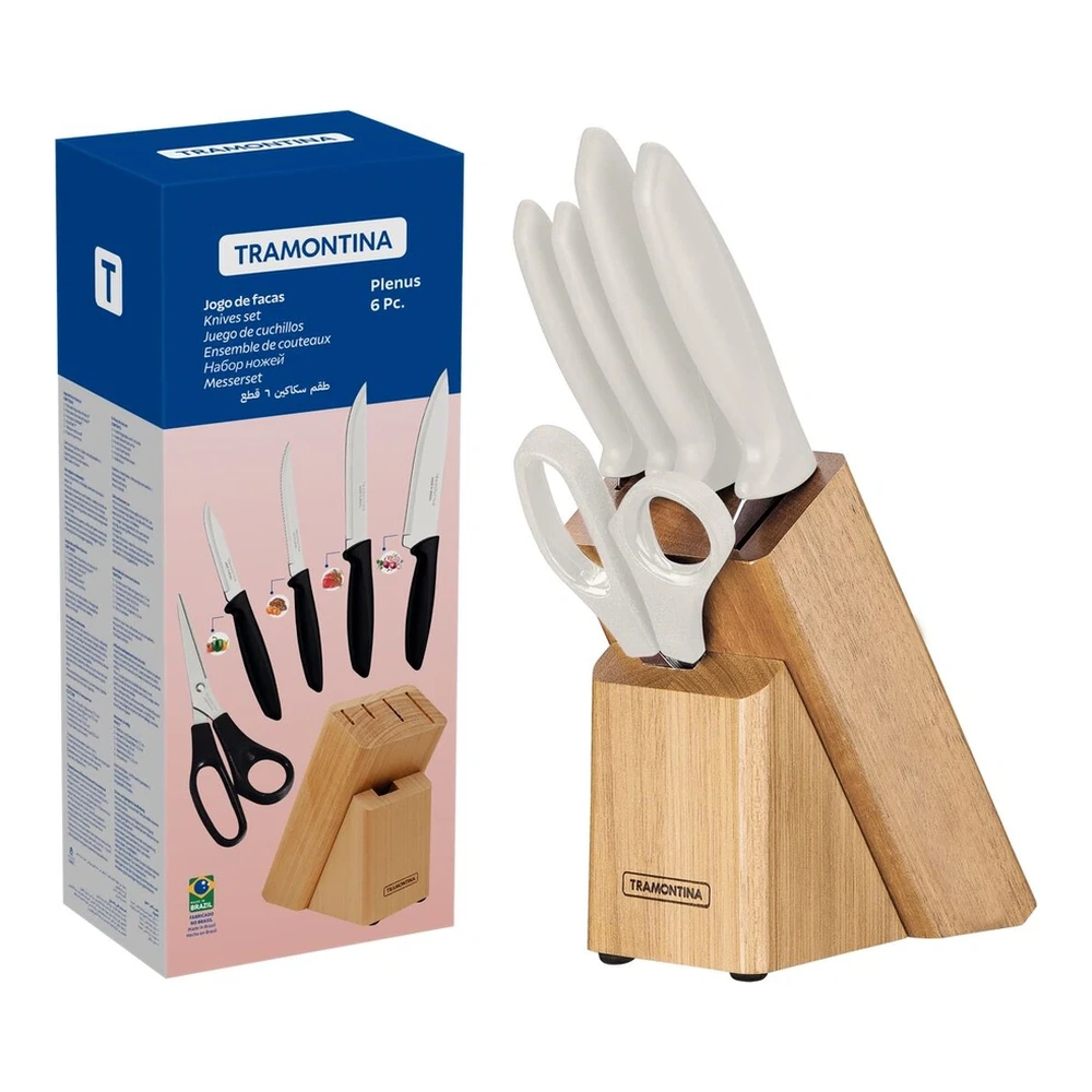 JUEGO  DE CUCHILLOS 6 PZAS PLENUS TRAMONTINA T234988 2