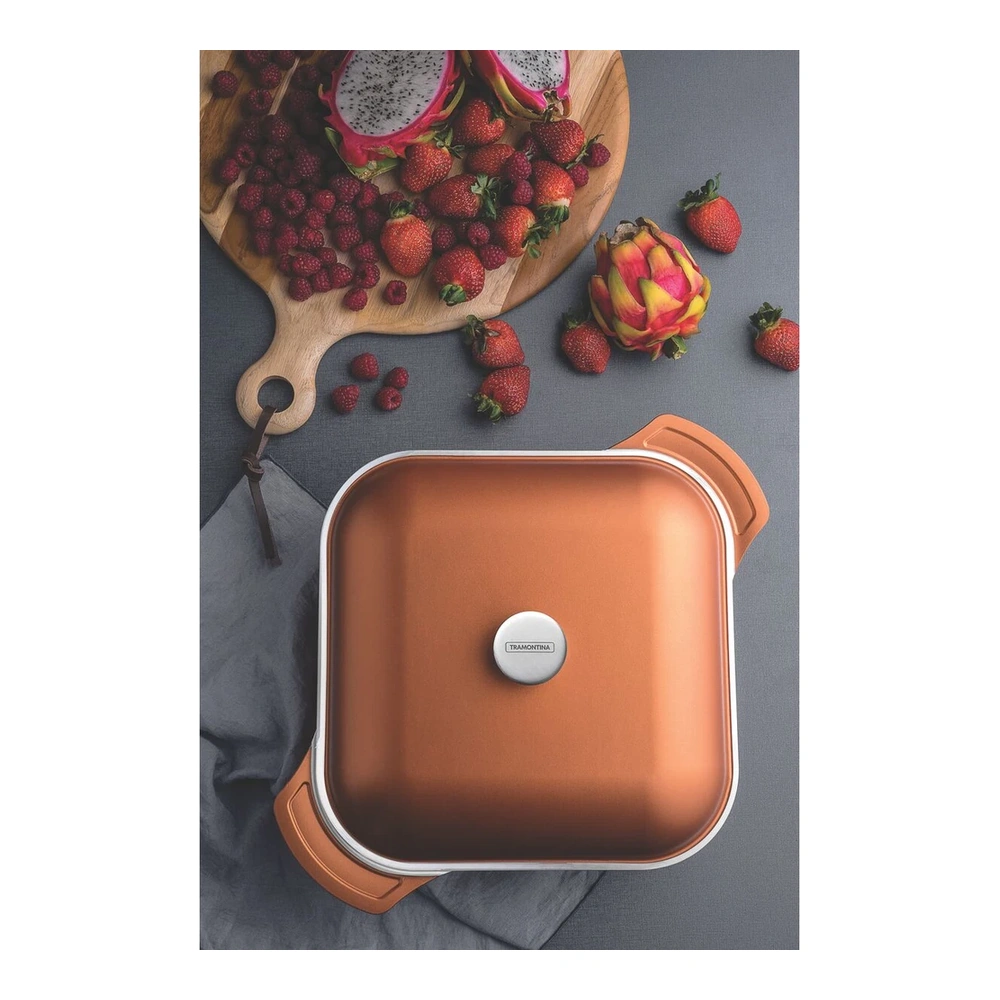 CACEROLA CUADRADA 28CM LYON TRAMONTINA T209633 3