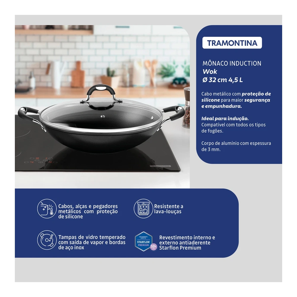 OK 32 CM MONACO INDUCTION TRAMONTINA T287081 3