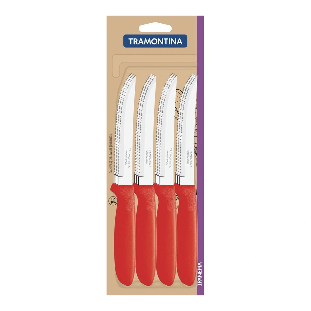JUEGO  CUCHILLOS ASADO 12PZAS IPANEM TRAMONTINA T233608 3