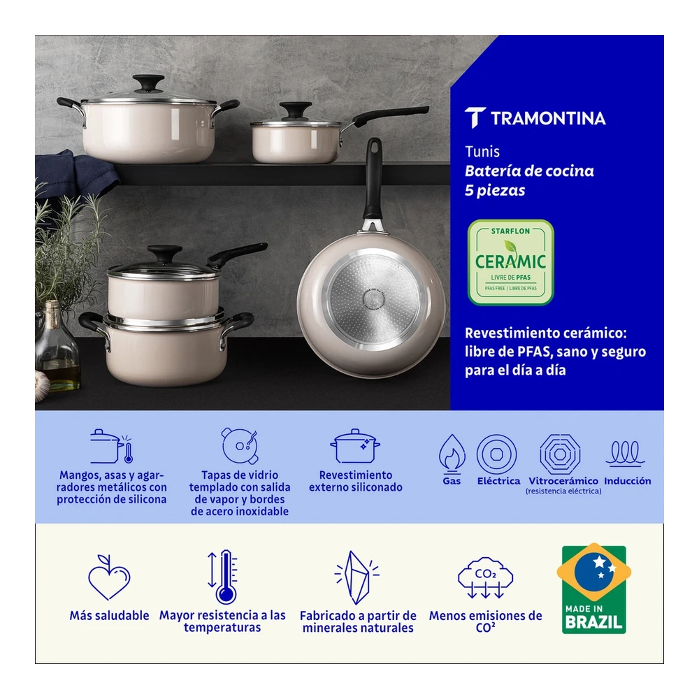 JUEGO DE COCINA 5 PZAS TUNIS TRAMONTINA T287998 3