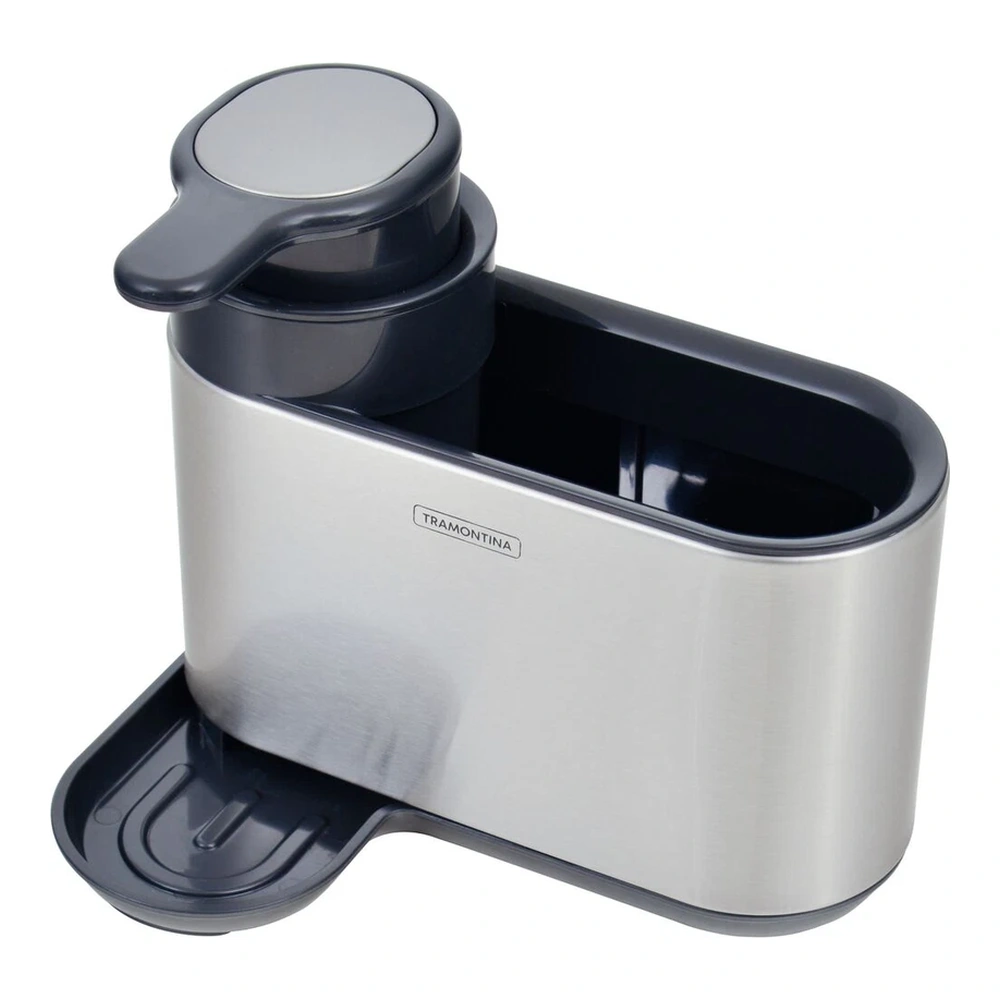SOPORTE INOX PARA ESPONJA CON DISP DE JABON TRAMONTINA T94532A 2