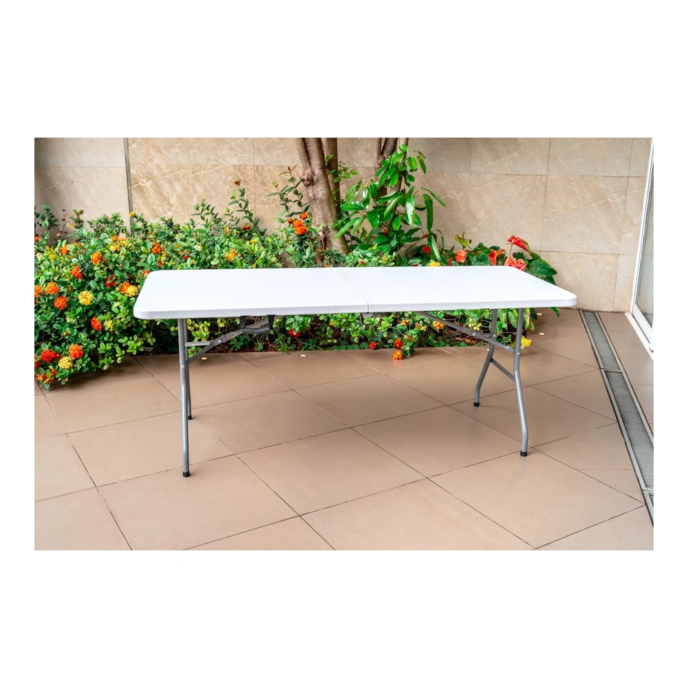 MESA PLEGABLE UNIQUE RECTANGULAR BLANCA P/ 6 PERSONAS 1,80 MTS. MPRB180
