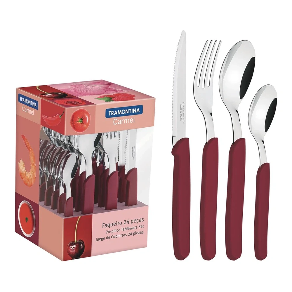 JUEGO  CUBIERTOS 24 PZAS CARMEL TRAMONTINA T234997 2