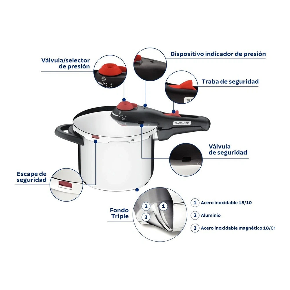 OLLA A PRESION 4,5L SOLAR TRAMONTINA T625131 3