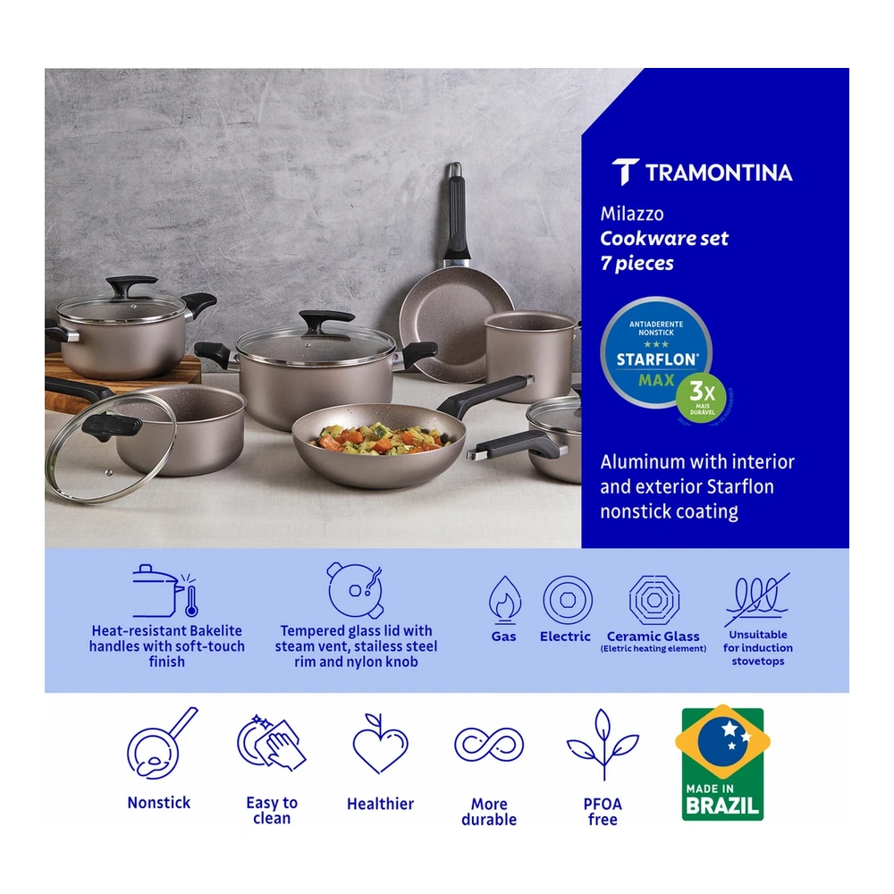JUEGO DE COCINA 7 PZAS MILAZULZO TRAMONTINA T28599J 5