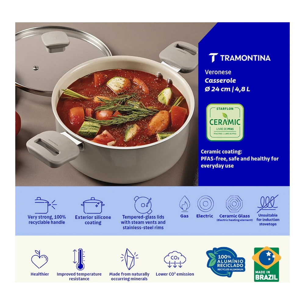 CACEROLA 24 CM VERONESE TRAMONTINA T286233 4