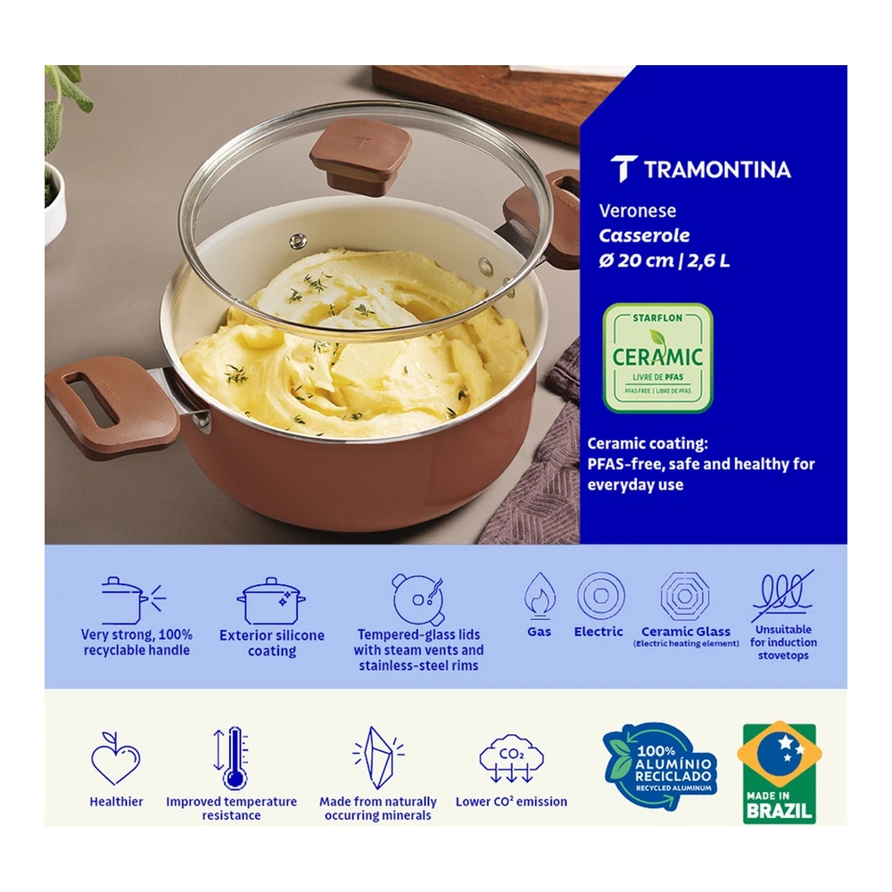 CACEROLA 20 CM VERONESE TRAMONTINA T286235 4