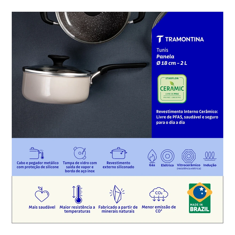 OLLA 18CM TUNIS TRAMONTINA T287236 5