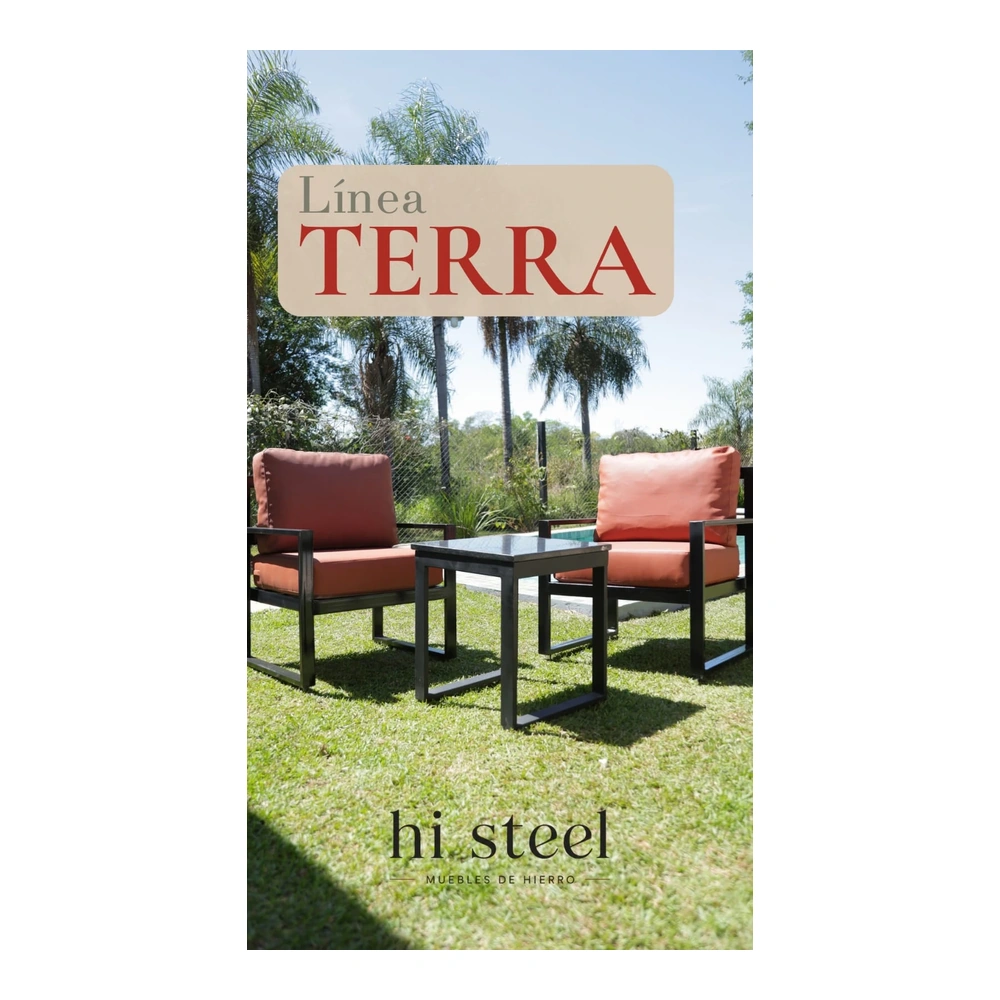 Juego de sofá Terra 2 cuerpos terracota