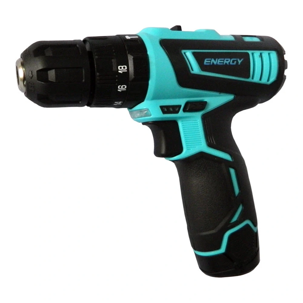 TALADRO PERCUTOR RECARGABLE ENERGY 10MM 12V CON MALETÍN 2