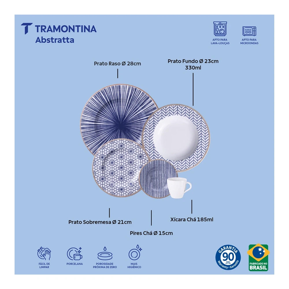 ABSTRATTA VAJILLA DE 20 PZAS  TRAMONTINA T96589M 3
