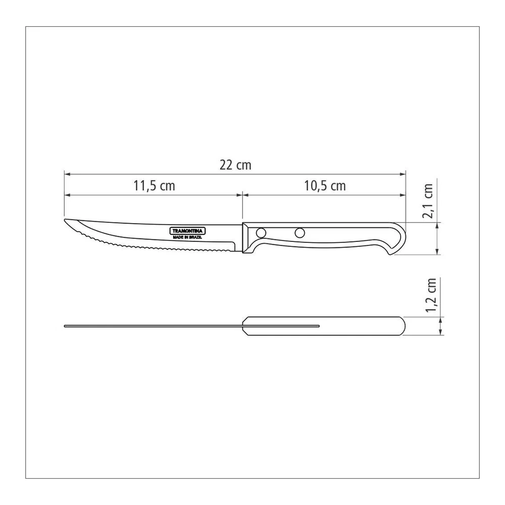 CUCHILLO ASADO/FRUTAS 5 ULTRACORTE TRAMONTINA T23854 5