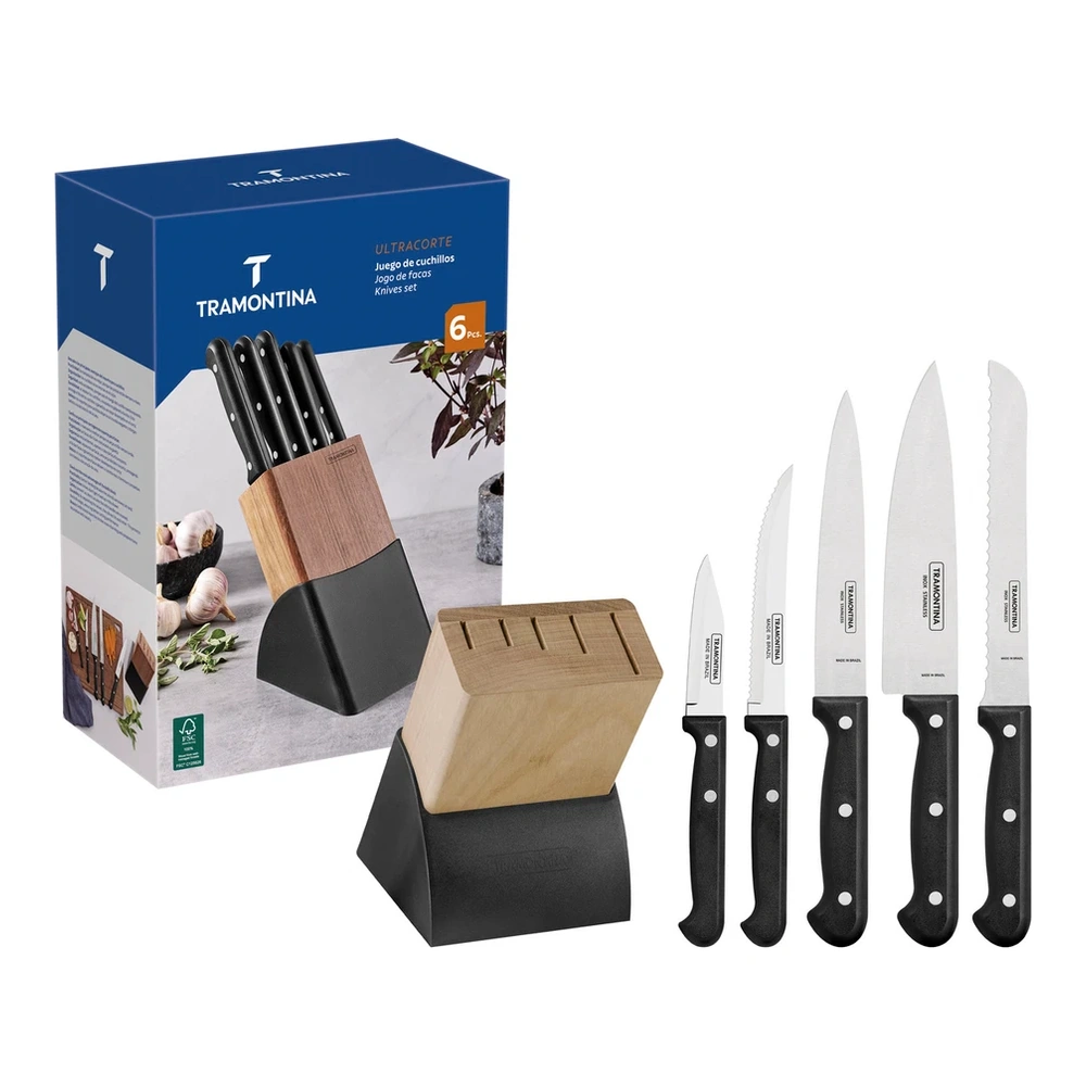 JUEGO DE CUCHILOS 6PZAS ULTRACORTE TRAMONTINA T23899J