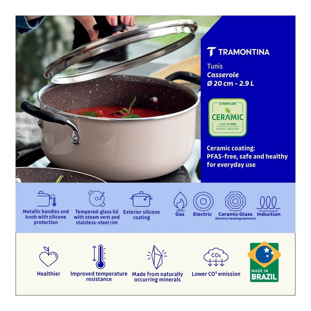 CACEROLA 20CM TUNIS TRAMONTINA T287225 4