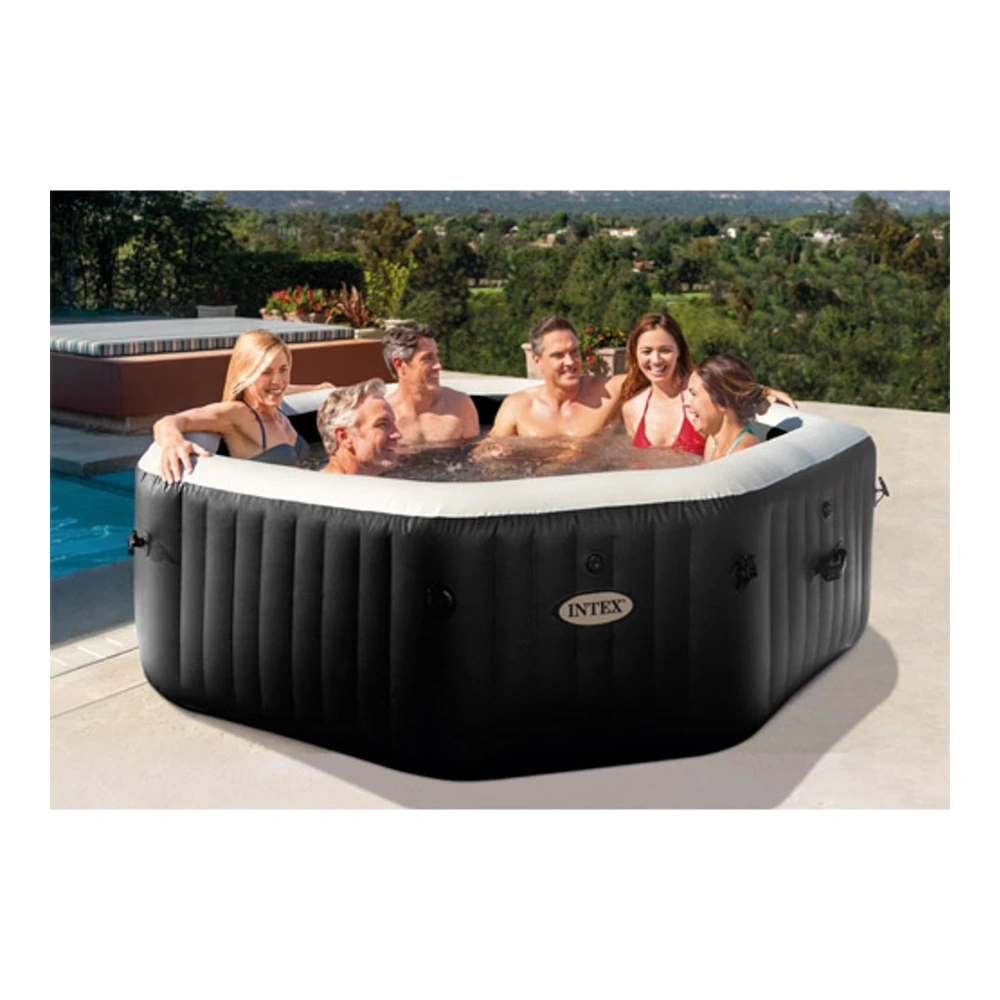 HIDROMASAJE OCTAGONAL PARA 6 PERSONAS DE 1.098 LITROS, MEDIDAS INTERIOR 180CM Y EXTERIOR 211CM X 71CM. (BURBUJAS 140 SALIDAS DE MASAJE) 800W-2.200W I28462