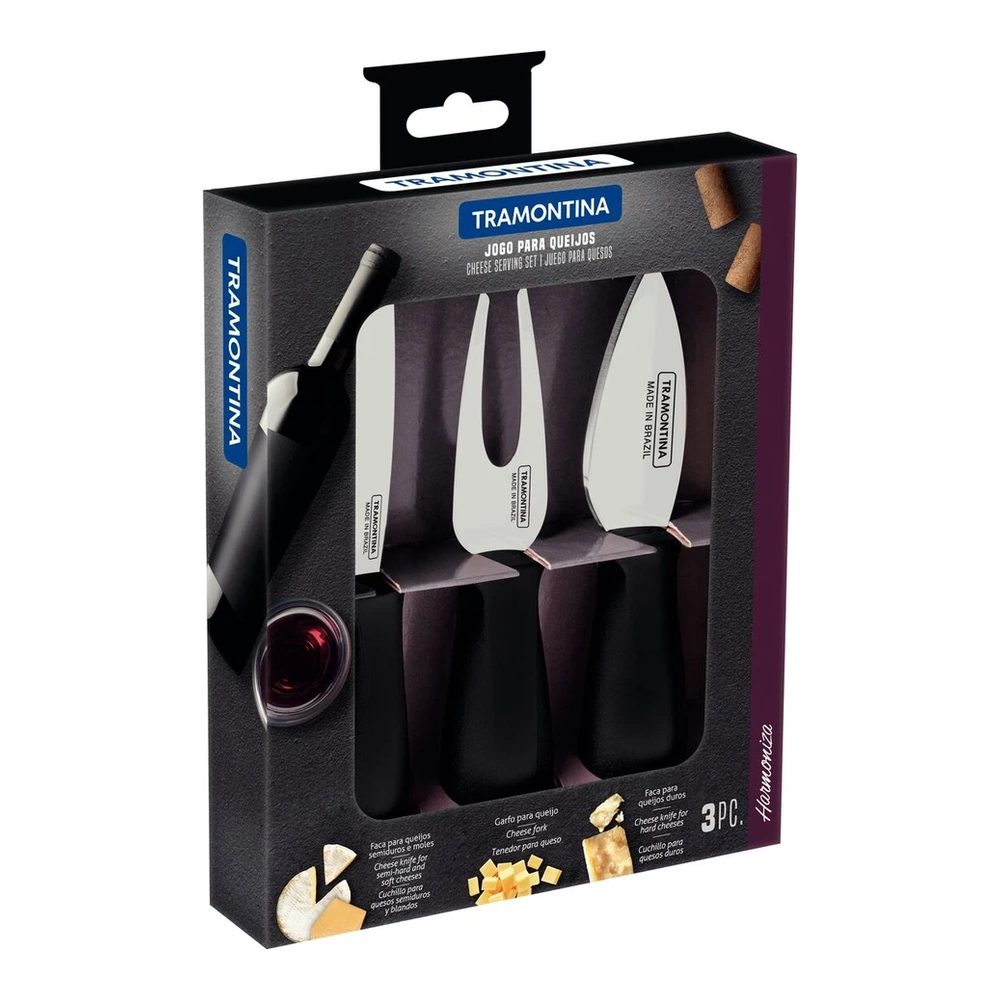 JUEGO  PARA QUESO 3PZAS HARMONIZA TRAMONTINA T23498S 4