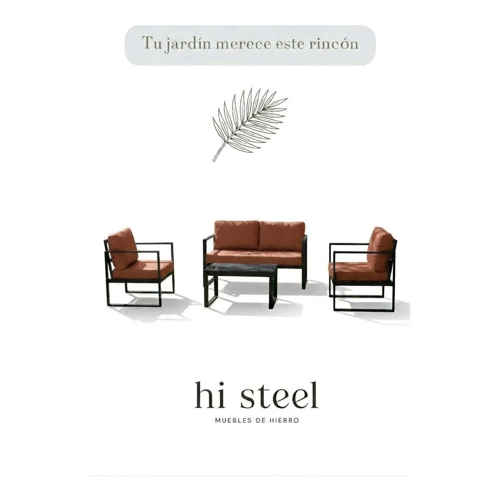Juego de living Industrial Linea Aura Terracota