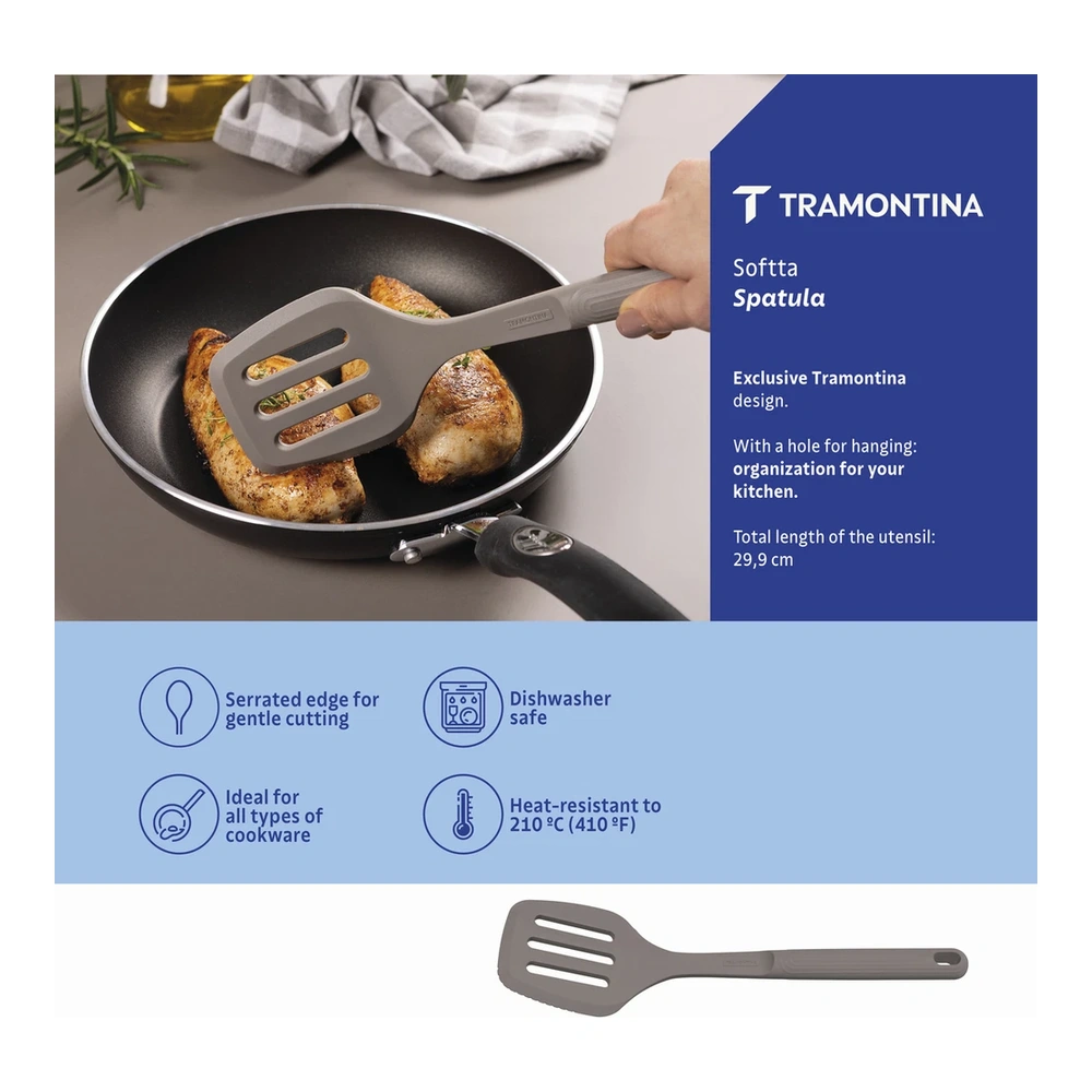 ESPÁTULA SOFTTA GRIS TRAMONTINA T258501 4
