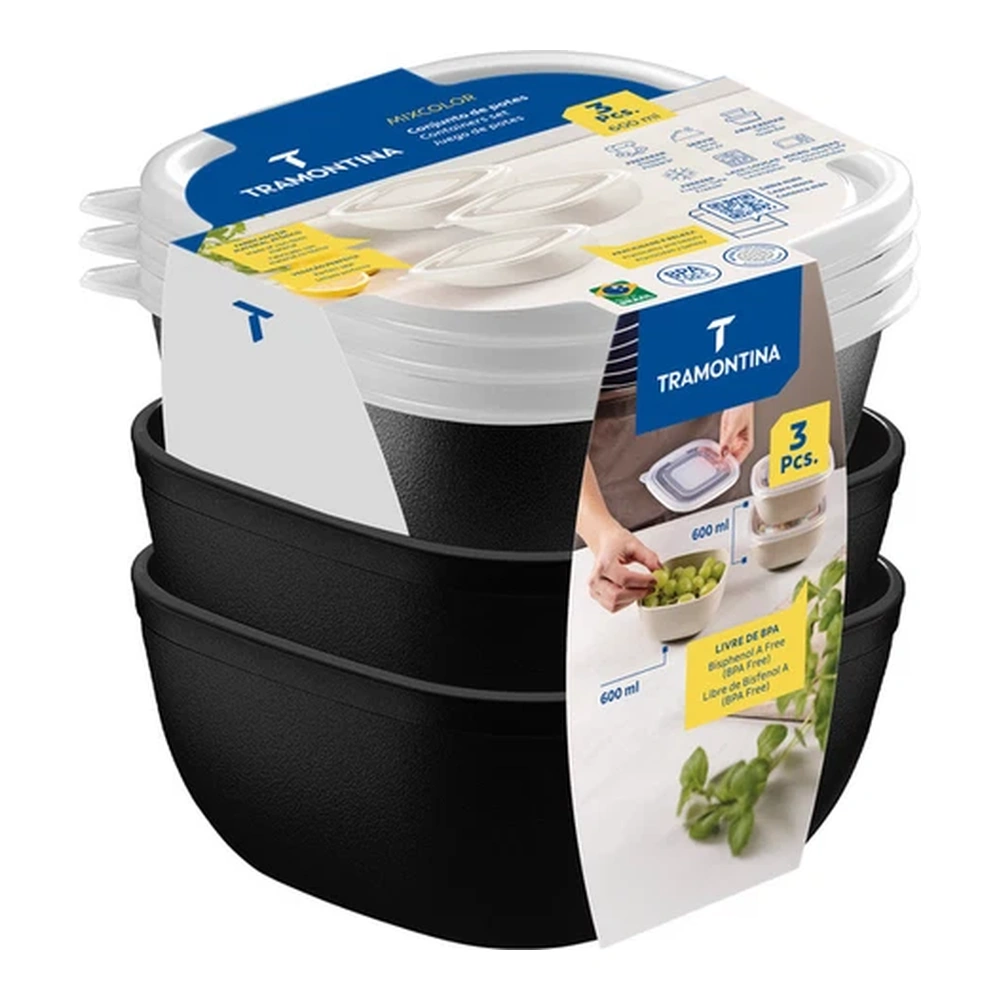 JUEGO  DE POTES 3 PZAS MIXCOLOR TRAMONTINA T250984 4