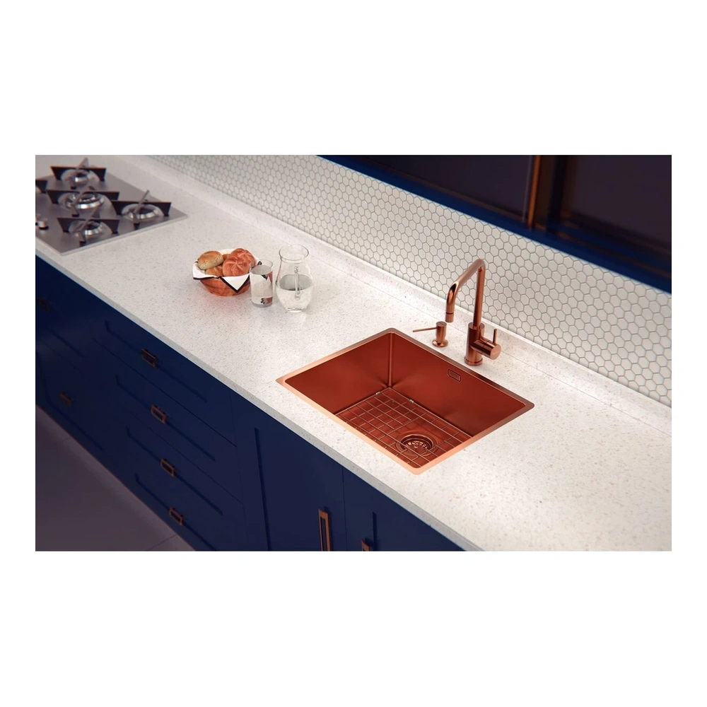 CUBETA QUADRUM INOX 50X40X20,5 ROSE GOLD TRAMONTINA T940073 4
