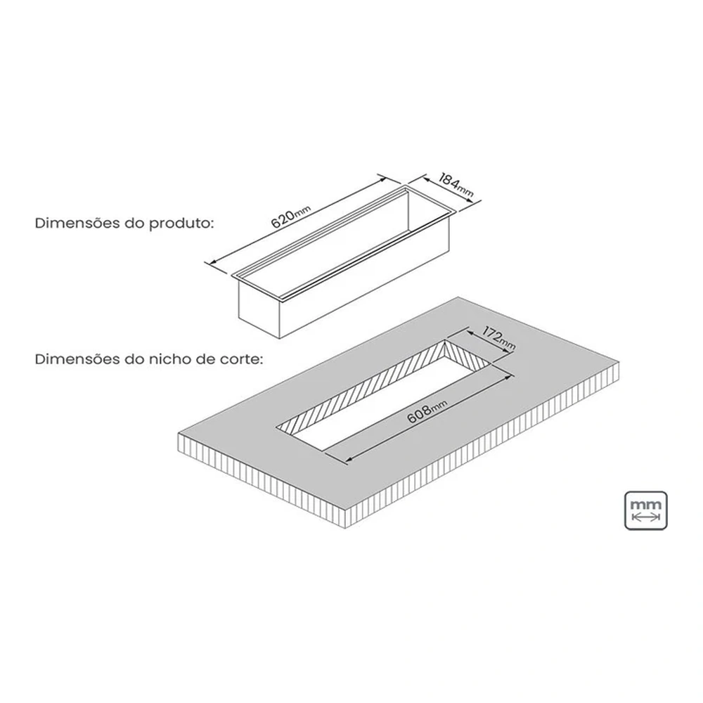 CANAL HUMEDO EN ACERO INOX 60 CM TRAMONTINA T945342 5