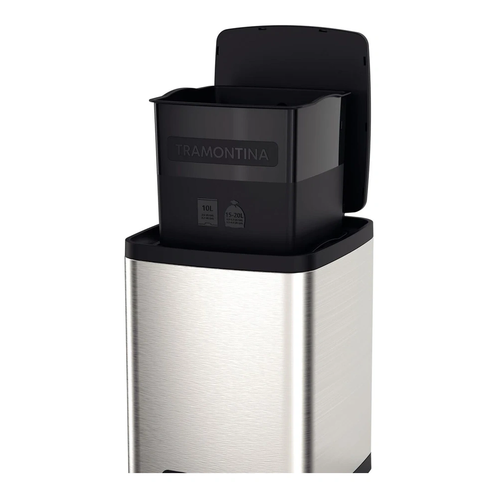 BASURERO INOX CON PEDAL OCTOS 10L TRAMONTINA T945441 3