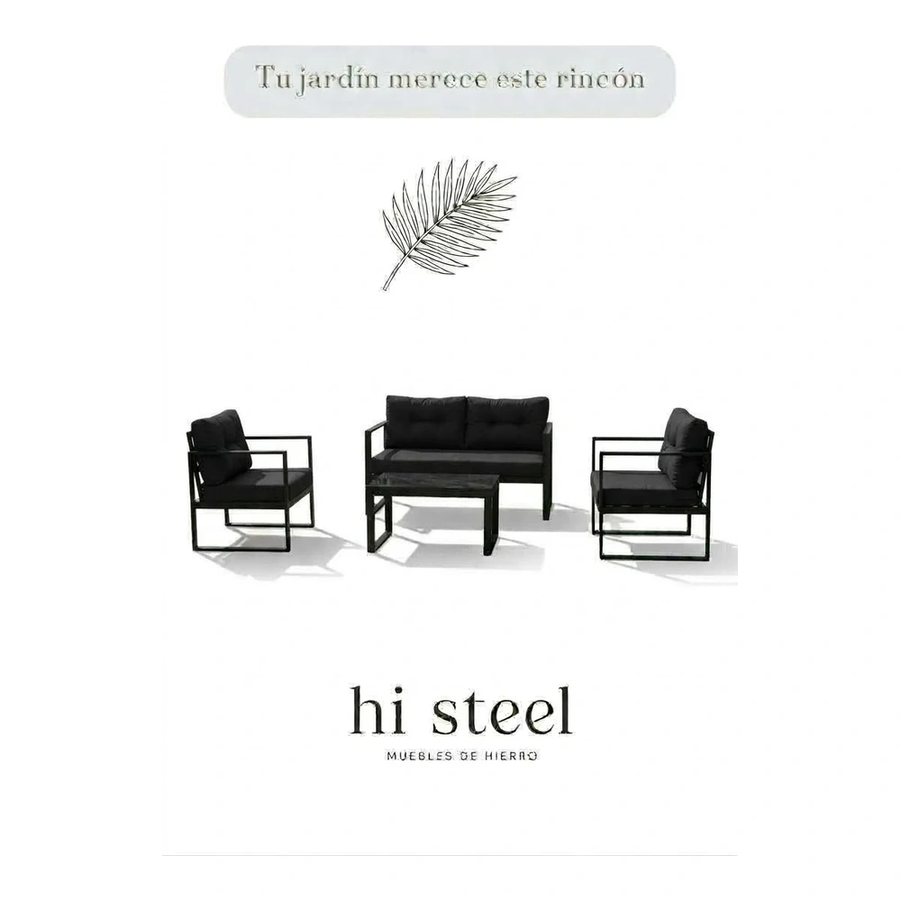 Juego de living Industrial Linea Aura negro 2