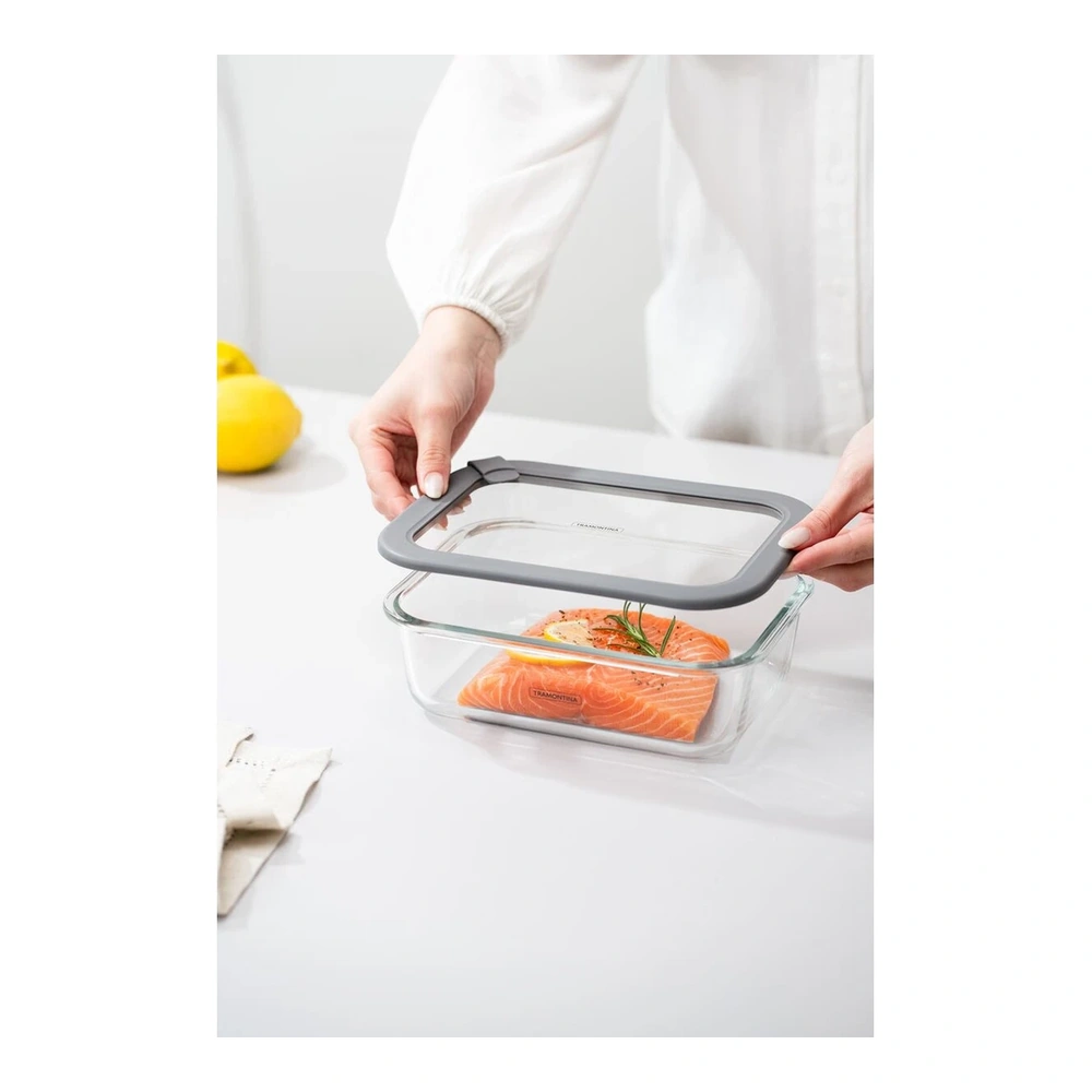 CONTENEDOR DE VIDRIO CON TAPA DE SLICONA TRAMONTINA T61227G 4