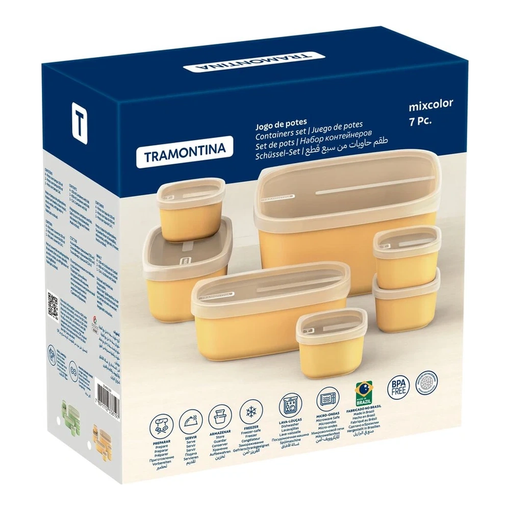 JUEGO  DE POTES 7PZAS MIXCOLOR TRAMONTINA T25499A 4