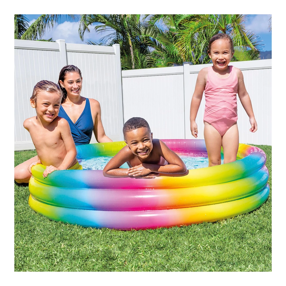PISCINA INFLABLE REDONDA MULTICOLOR INTEX 147X33CM - 330L I58439