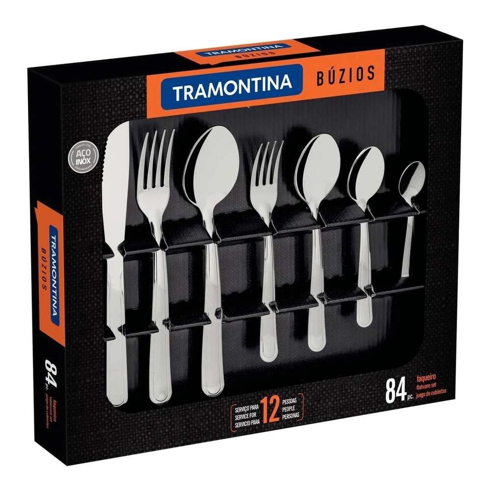 JUEGO  DE CUBIERTOS 84 PZAS MALIBU TRAMONTINA T237984 3