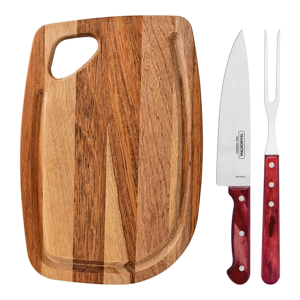 KIT PARA ASADO 3 PZAS POLYOOD TRAMONTINA T21198A