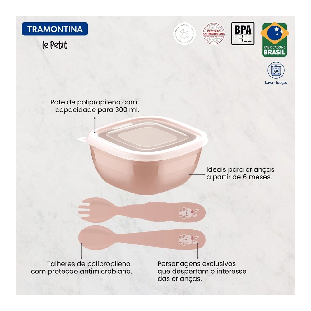 JUEGO  INFANTIL 3 PZAS LE PETIT TRAMONTINA T237975 5