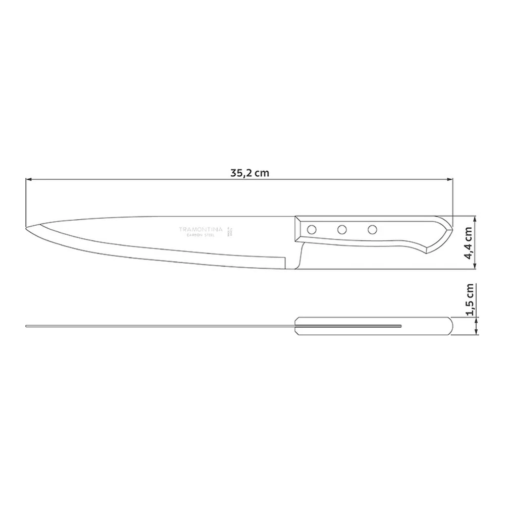 CUCHILLO COCINA 9 CARBON TRAMONTINA T229535 3