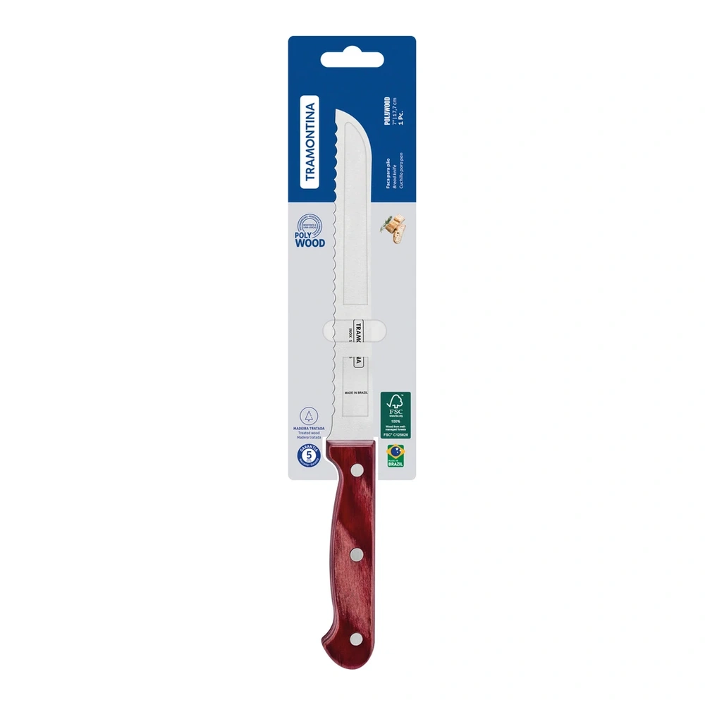 CUCHILLO PAN 7 POLYOOD TRAMONTINA T211257 5