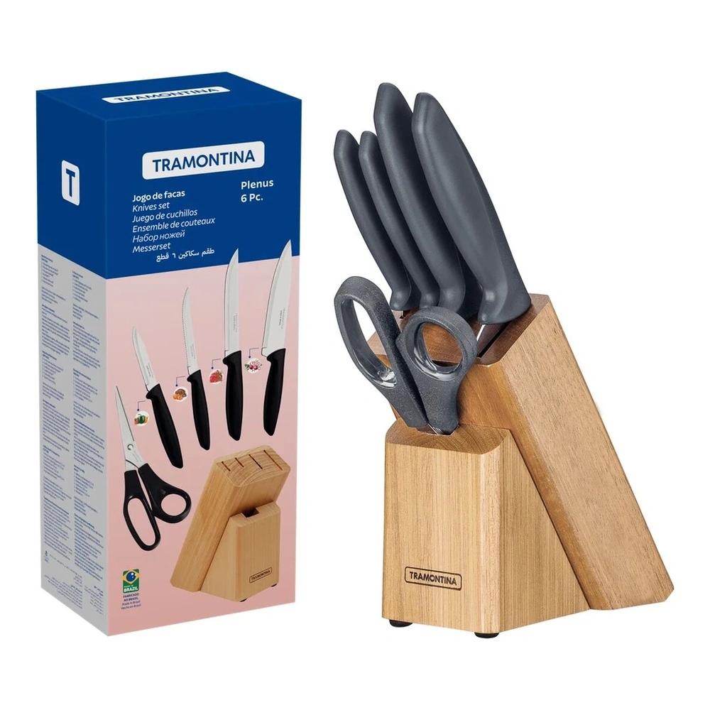 JUEGO DE CUCHILLOS 6 PZAS PLENUS TRAMONTINA T234989