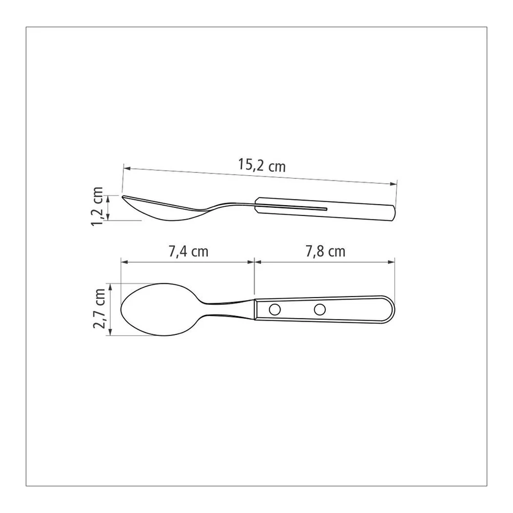 JUEGO  CUCHARAS TE 12 PZAS DYNAMARILLOIC TRAMONTINA T22307 5