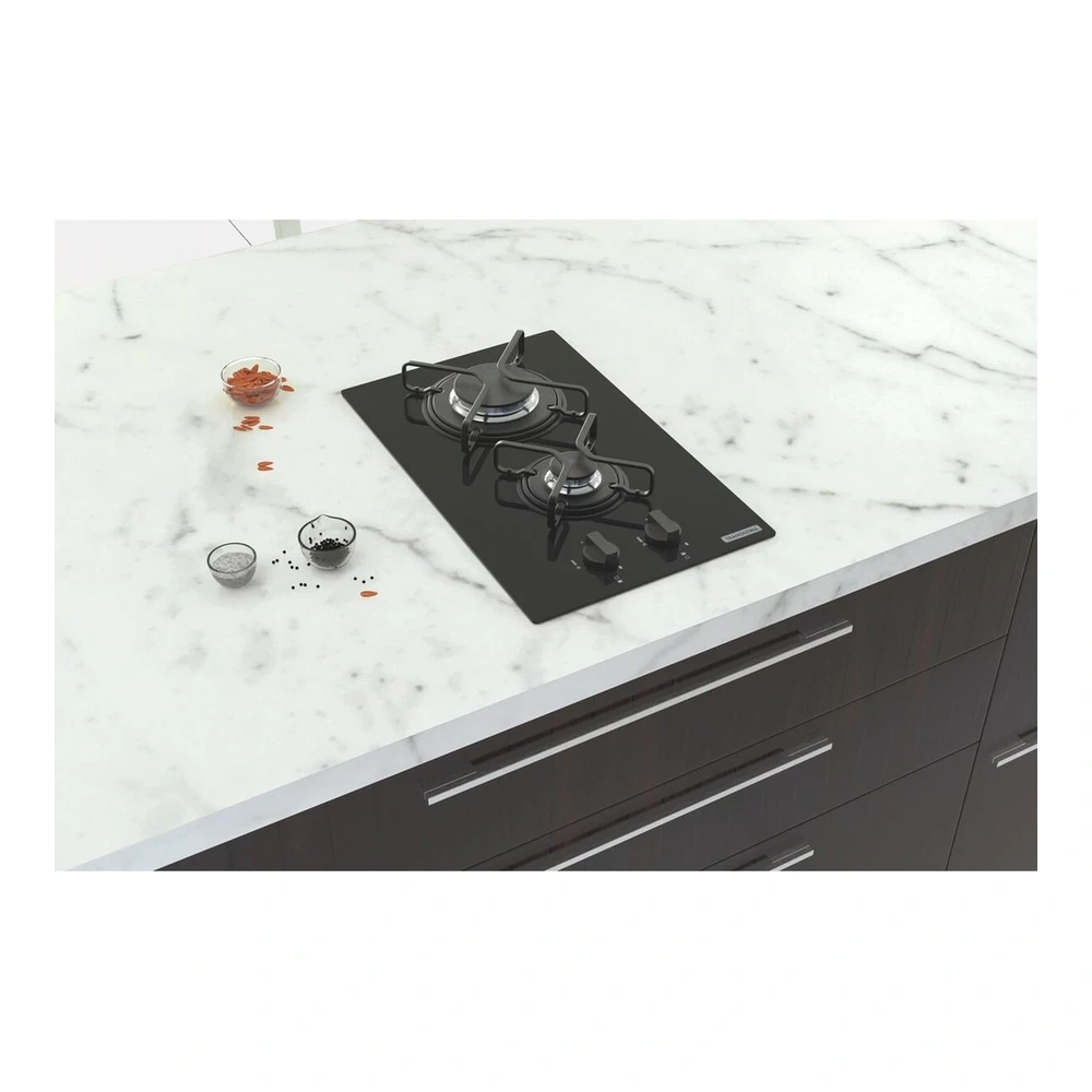 PLACA COC GAS GLASS DOMINO 2GG 30 TRAMONTINA T94702 5