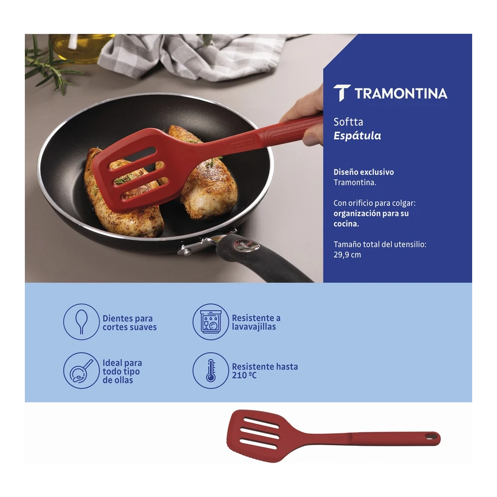 ESPÁTULA SOFTTA ROJO TRAMONTINA T258502 3