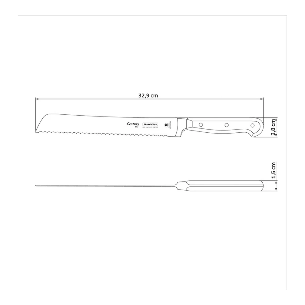CUCHILLO PAN 8 CENTURY TRAMONTINA T24009 4