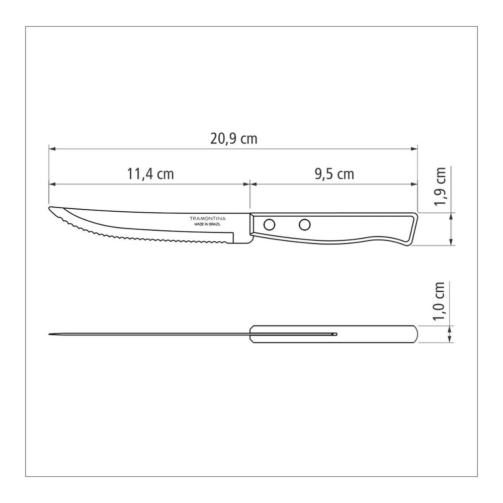 JUEGO  CUCHILLOS ASADO 12PZAS TRADIC TRAMONTINA T222001 5