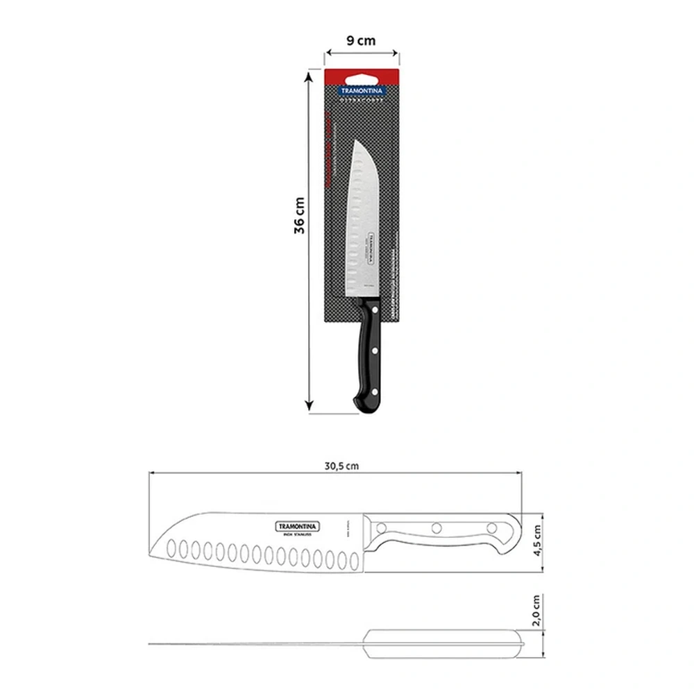 CUCHILLO SANTOKU 7 ULTRACORTE TRAMONTINA T238687 4